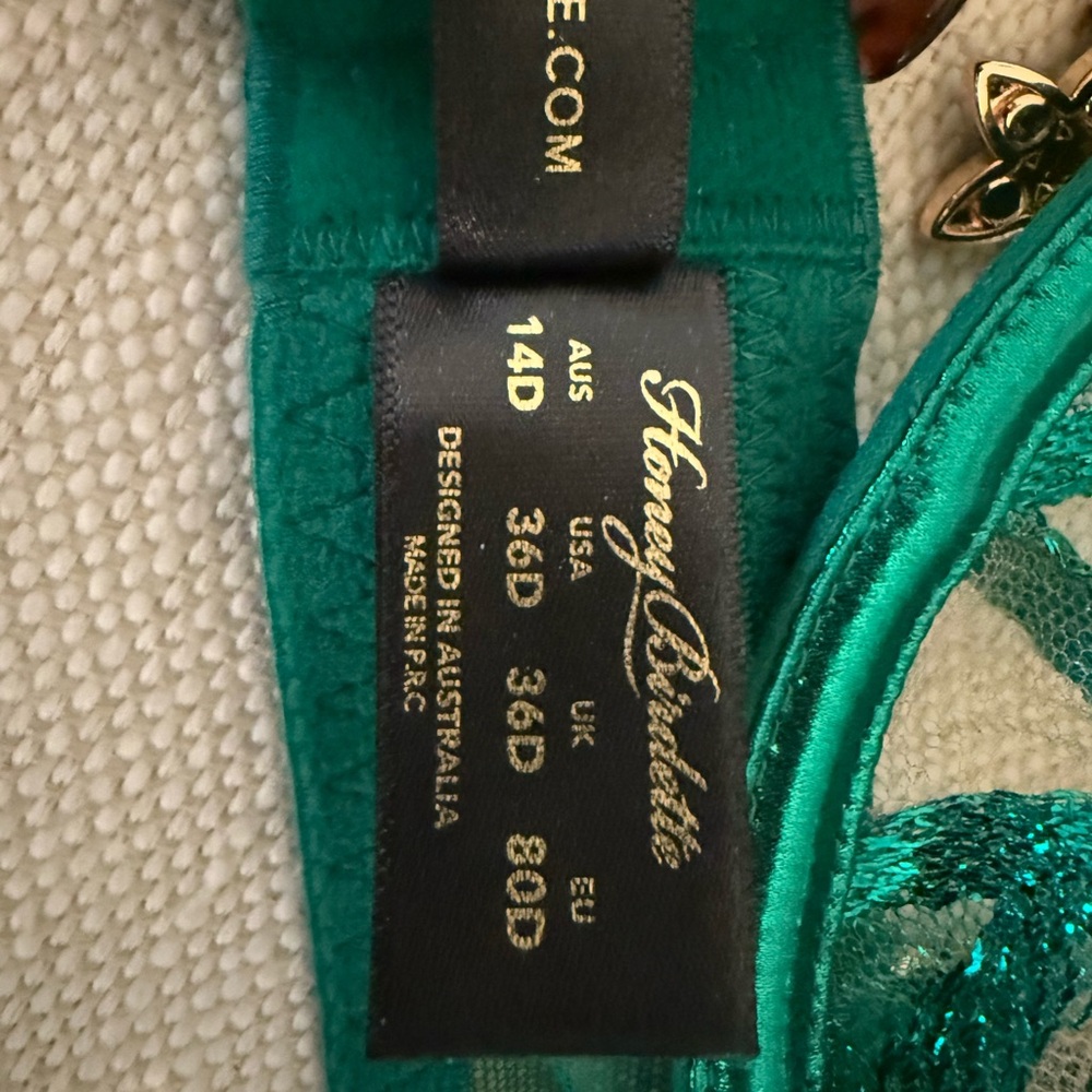 Honey Birdette Green Lingerie Set - Picture 8 of 12